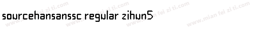 sourcehansanssc regular zihun5hao w字体转换